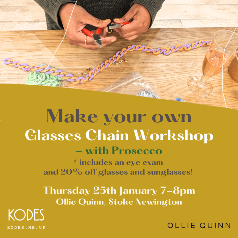 Make your own Chunky Acrylic Glasses Chain Workshop