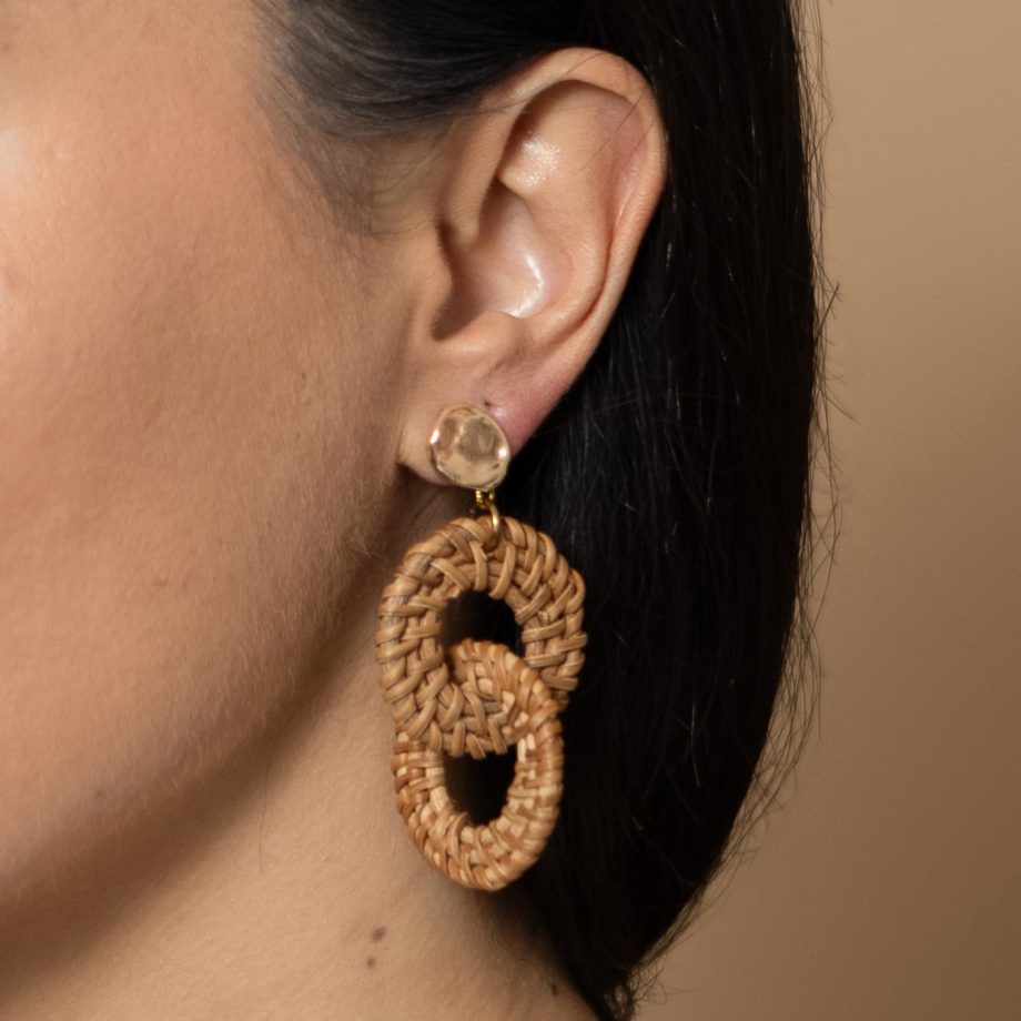 Gozo - Rattan Chain Earrings
