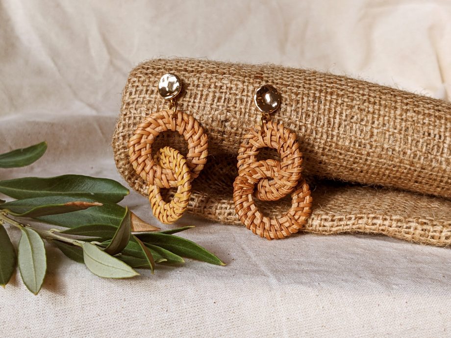 Gozo - Rattan Chain Earrings