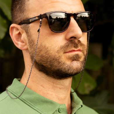 James - Men’s & Unisex Gunmetal Rope Glasses Chain