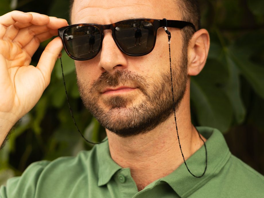 Morse - Men’s & Unisex Black Cylinder Bead Glasses Chain