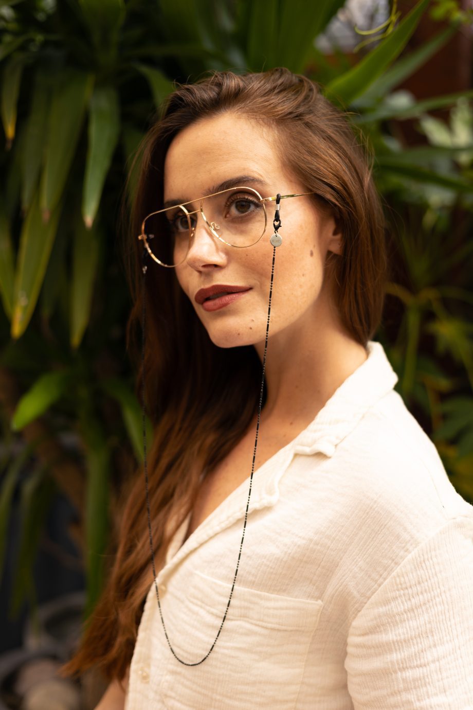 Morse - Men’s & Unisex Black Cylinder Bead Glasses Chain